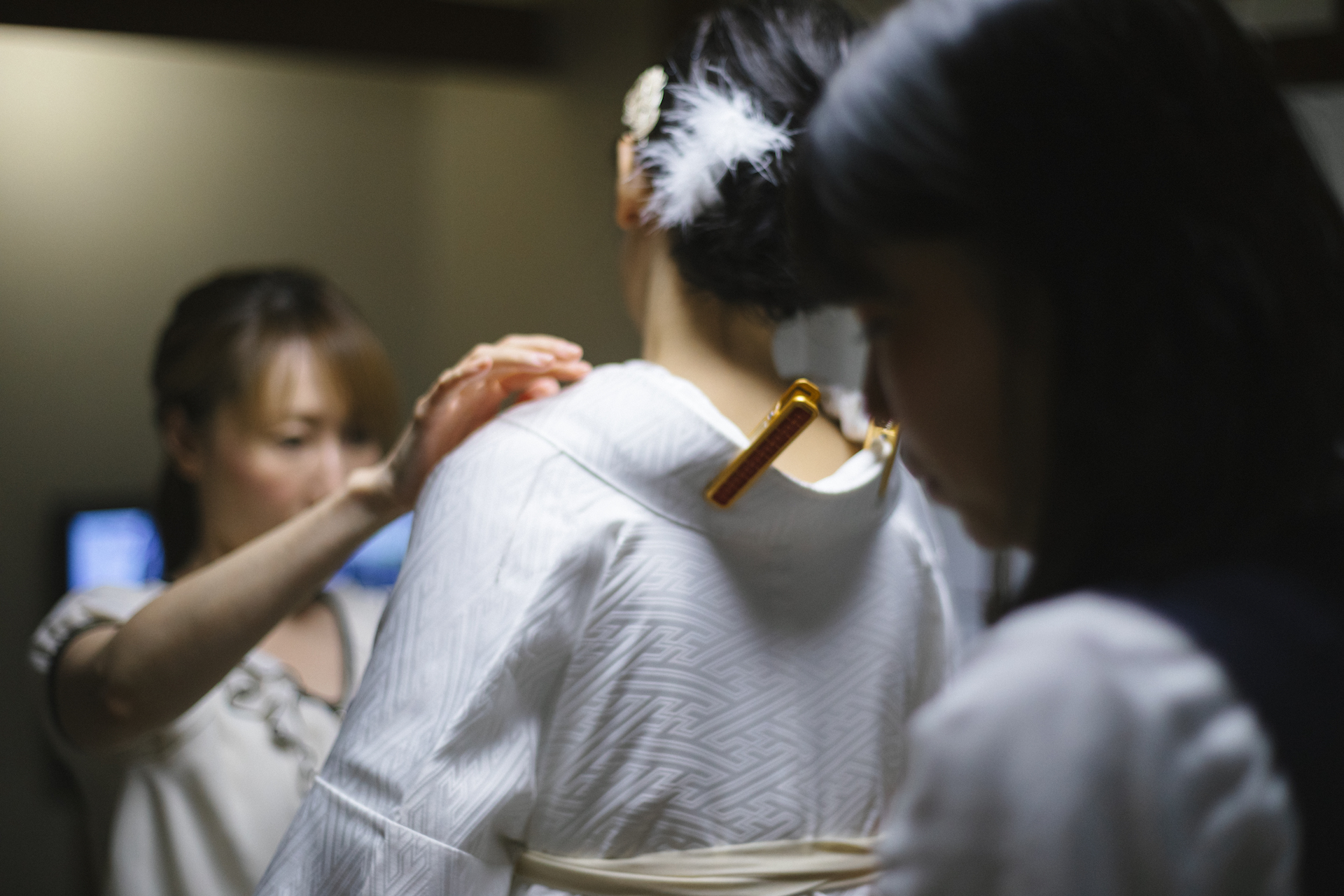 着付けの様子