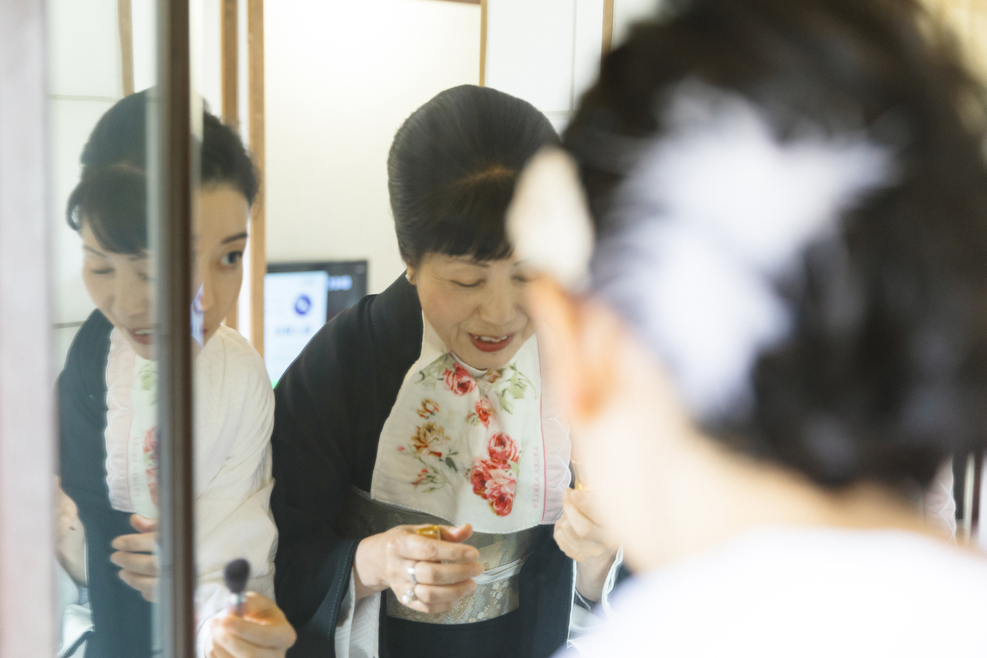 着付けの様子